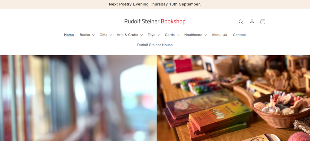 Rudolf Steiner Bookshop homepage