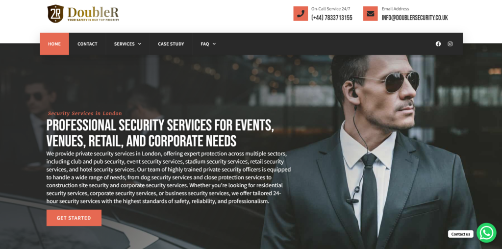 DoubleR Security homepage