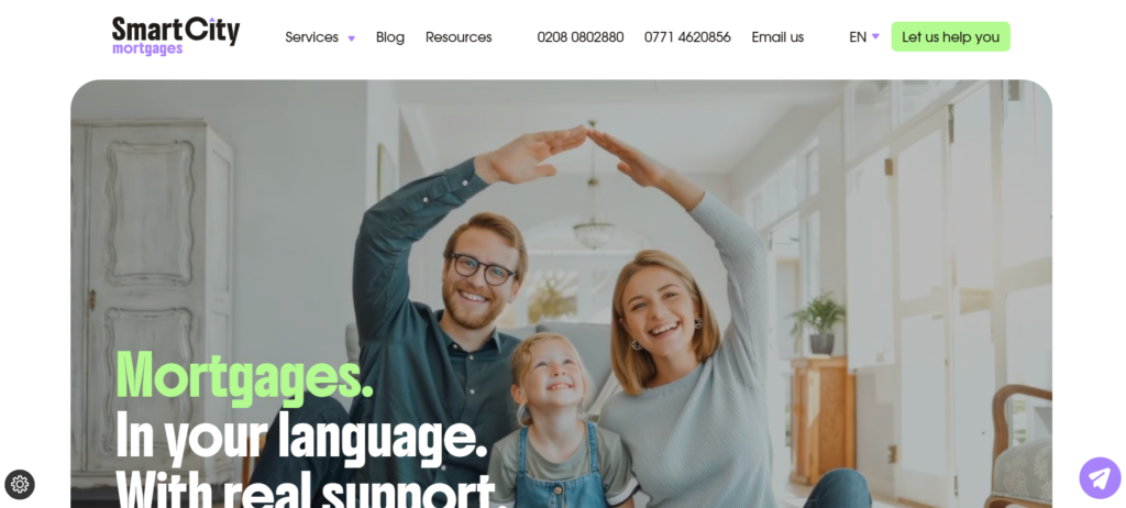 smart city mortgage homepage